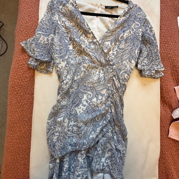 Dynamite Dresses & Skirts - Dynamite White & Blue Midi Dress